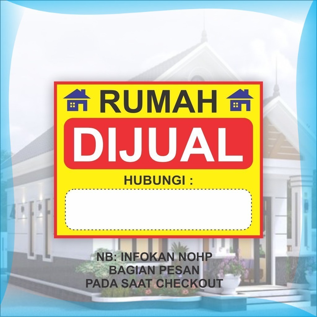 Jual Cetak Spanduk Rumah Dijual Ruko Disewakan Banner Rumah Dikontrakan ...