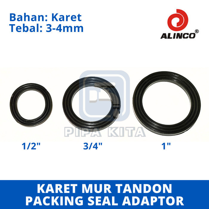 Jual Karet Mur Tandon Toren Air Alinco Packing Seal Adaptor Inlet 1/2 3 ...