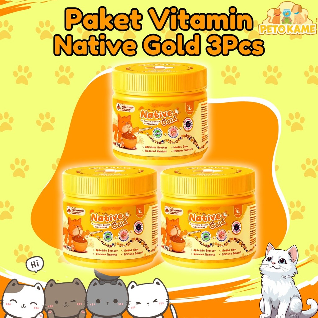 Jual Paket Hemat 3 Pcs Olive Care Vitamin Kucing NATIVE+ GOLD Protein ...