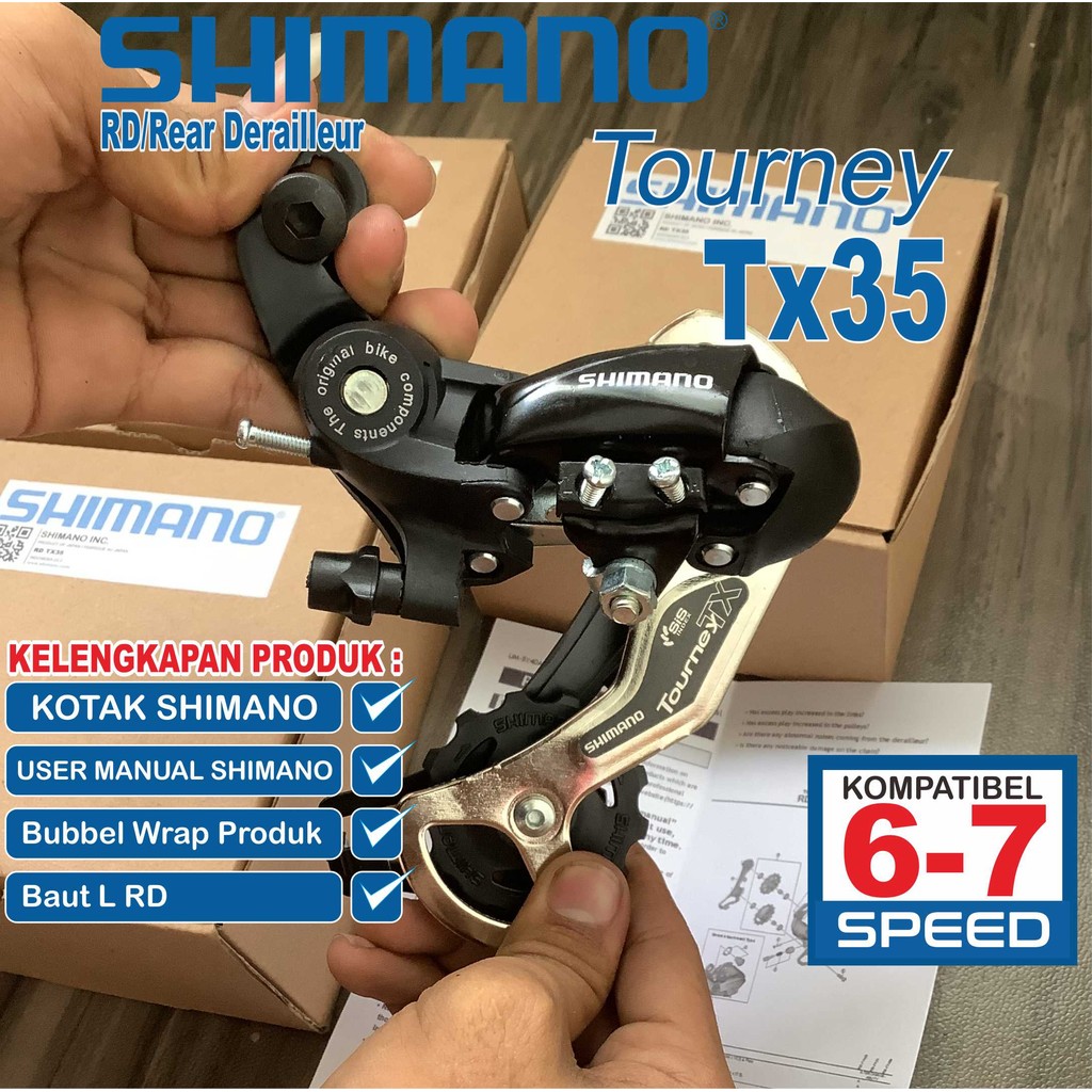 Jual SHlMANO RD Rear DeraiIIeur 6 7 Speed Tourney TX35 Operan Sepeda ...
