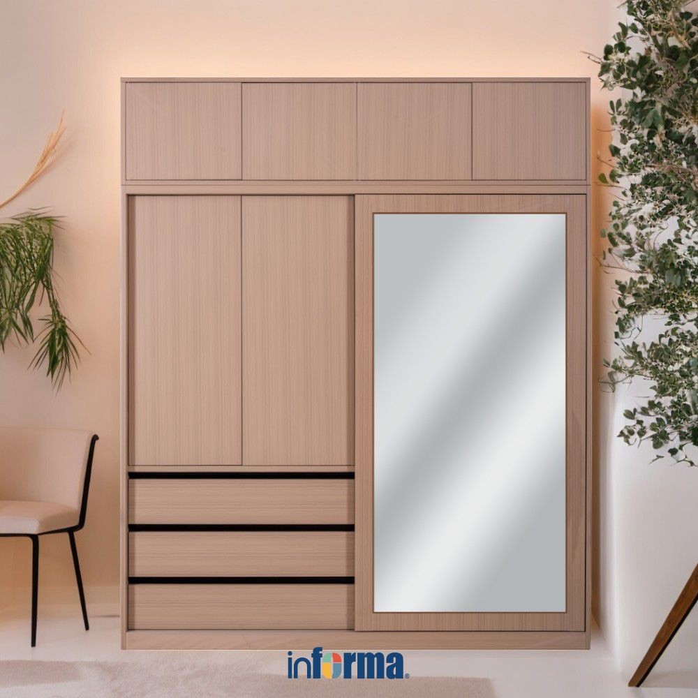 Jual Informa Levon Lemari Pakaian - Cokelat Wardrobe Storage Kabinet ...
