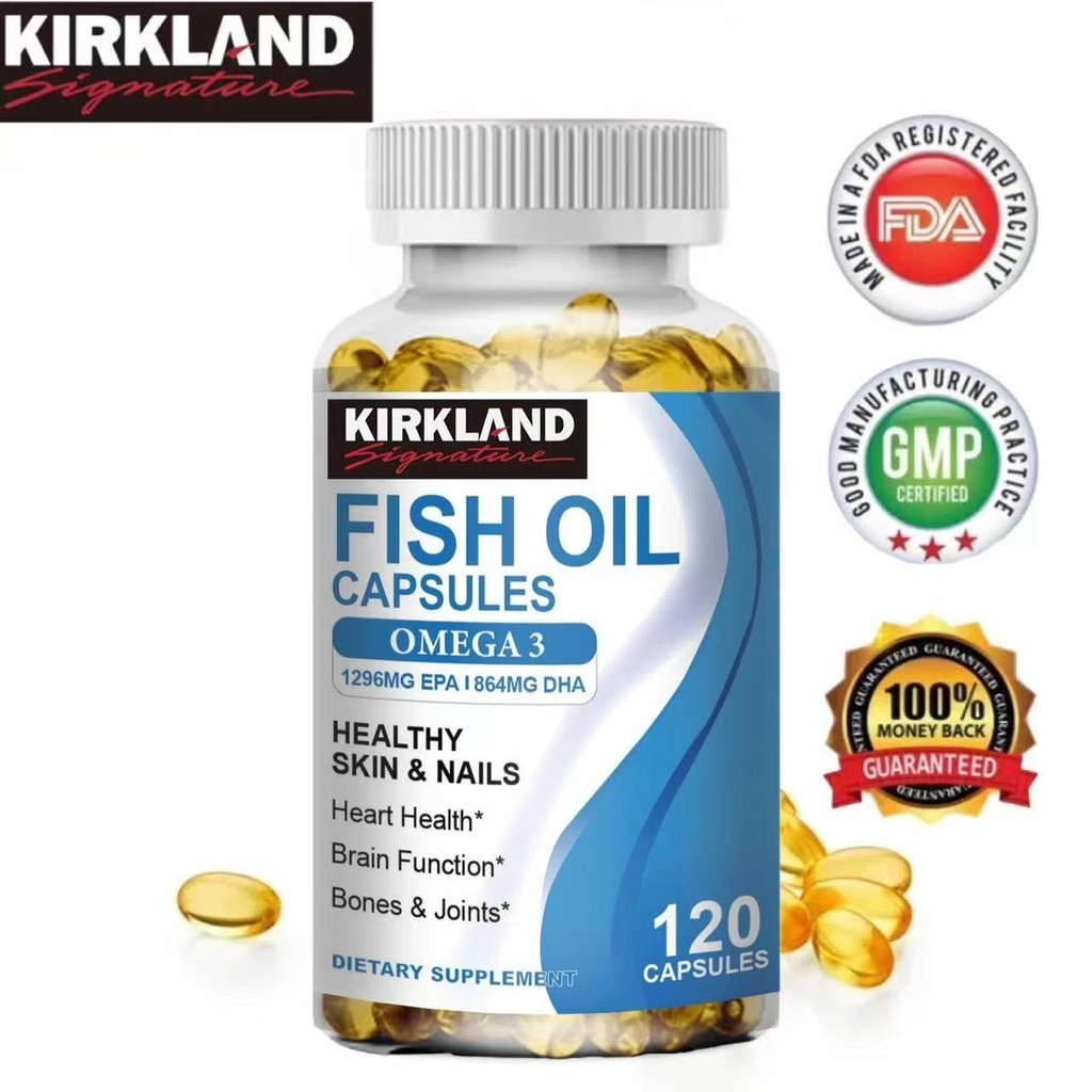 Jual KIRKLAND Fish Oil Capsules with EPA&DHA Supports Heart, Brain