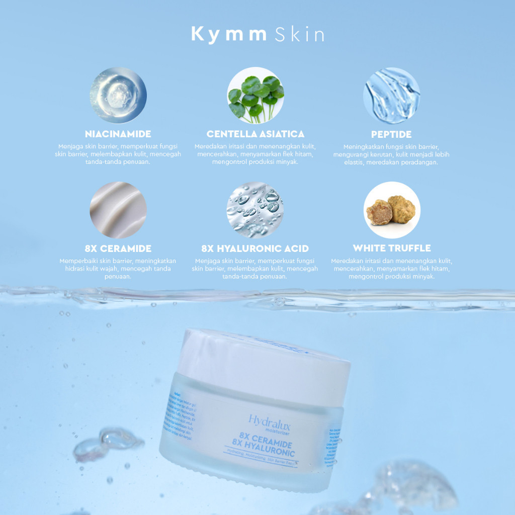 Jual KYMM SKIN Hydralux Moisturizer 8X Ceramide 8X Hyaluronic ...