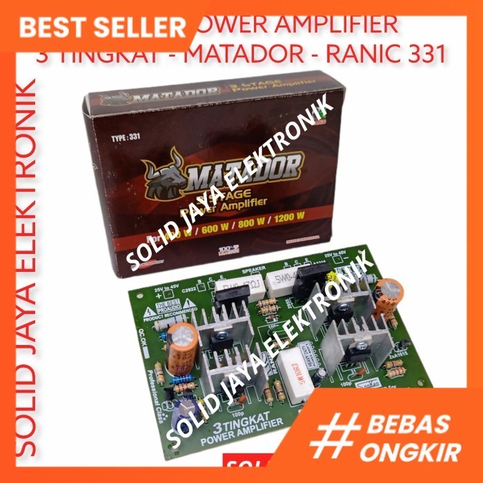 Jual KIT DRIVER POWER 3 TINGKAT STAGE MATADOR 400 1200W AMPLIFIE RANIC