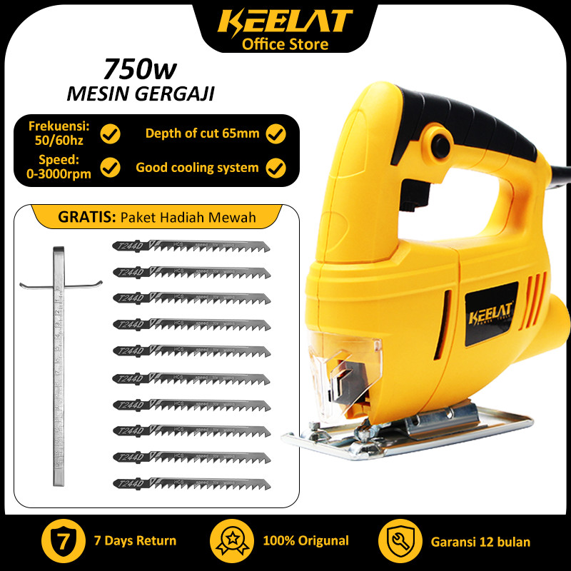 Jual KEELAT 750W Gergaji listrik Mesin Gergaji Jigsaw Power Tools ...