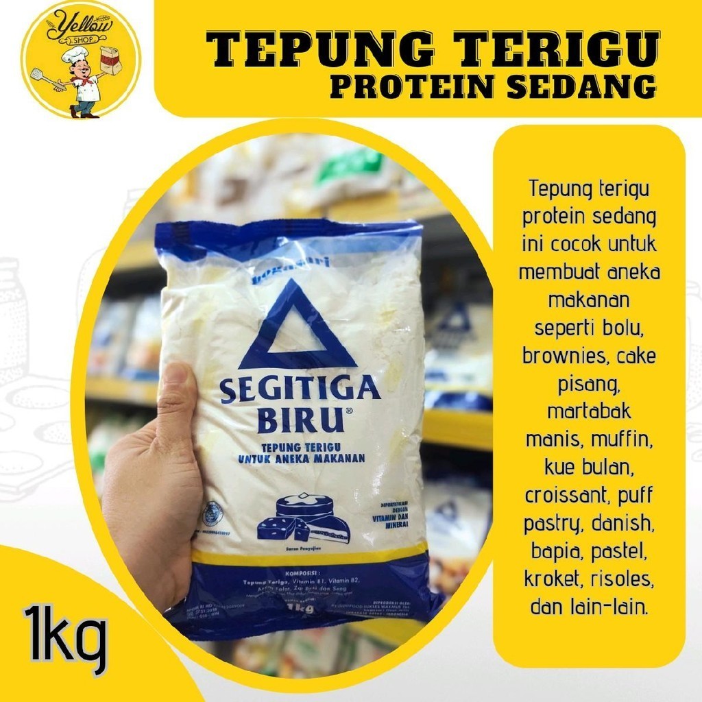 Jual TEPUNG TERIGU PROTEIN SEDANG 1KG | Shopee Indonesia