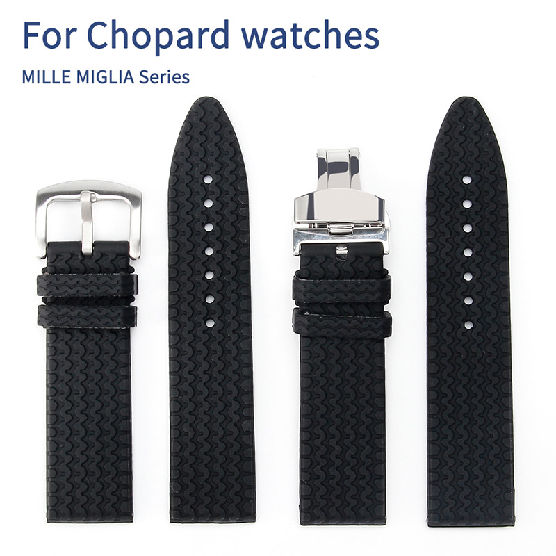 Jual For Chopard Rubber Watch Strap Classic Racing 168511 Men Solid ...