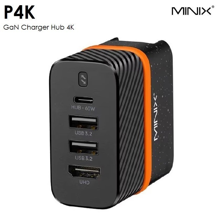 Jual MINIX P4K - GaN Charger Hub 4K - All-in-One Charger with HDMI Port ...