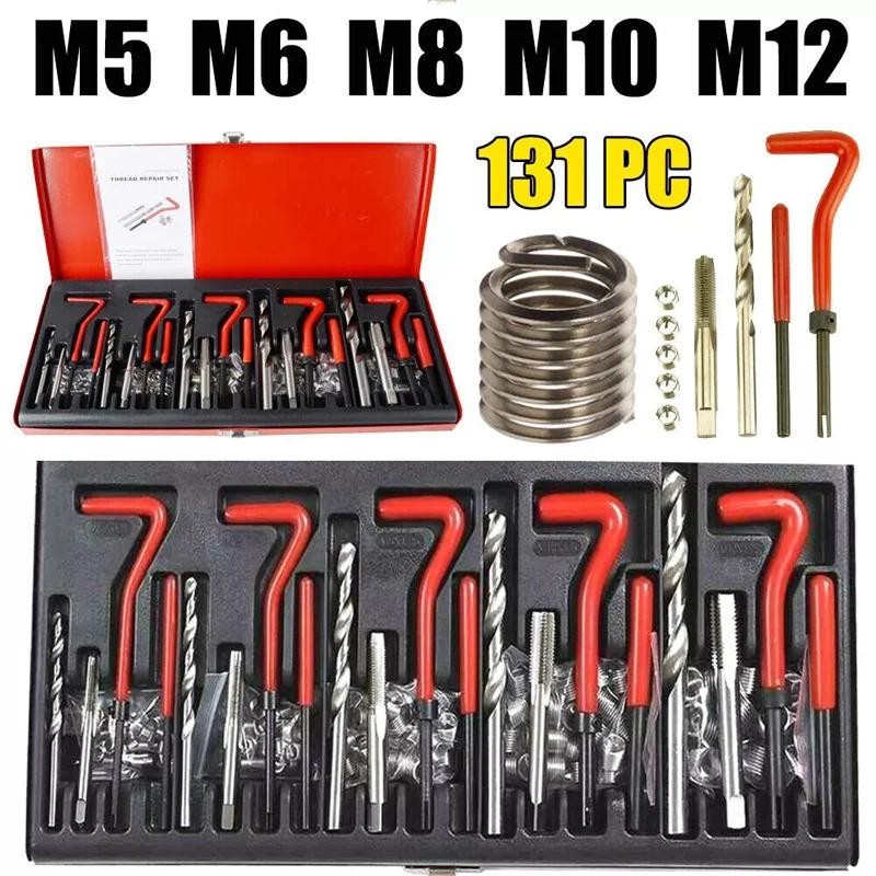 Jual 88/131pcs Car Thread Repair Kit M3 M4 M5 M6 M8 M10 M12 M14 Screw ...
