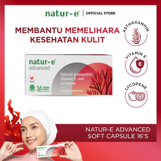 Natur-E Advanced Soft Capsule 16s/32s - Suplemen Kecantikan Vitamin E dan Astaxanthin