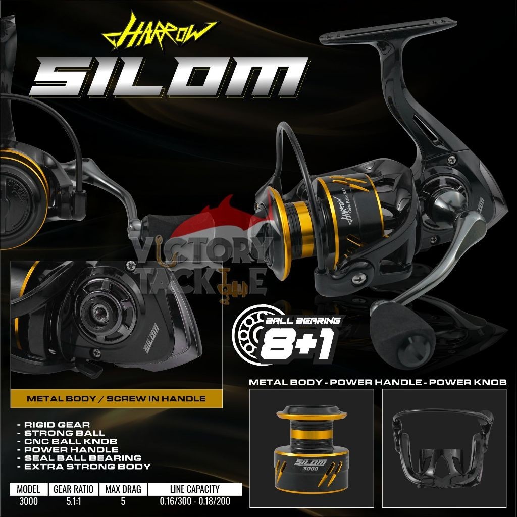 Jual REEL PANCING HARROW SILOM POWER HANDLE METAL BODY 3000 4000 5000