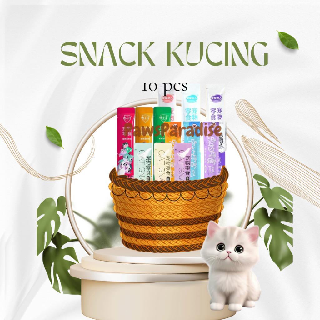 Jual Snack Kucing Isi 10 pcs Snack Hewan Peliharaan 15gr/Strip Makanan ...