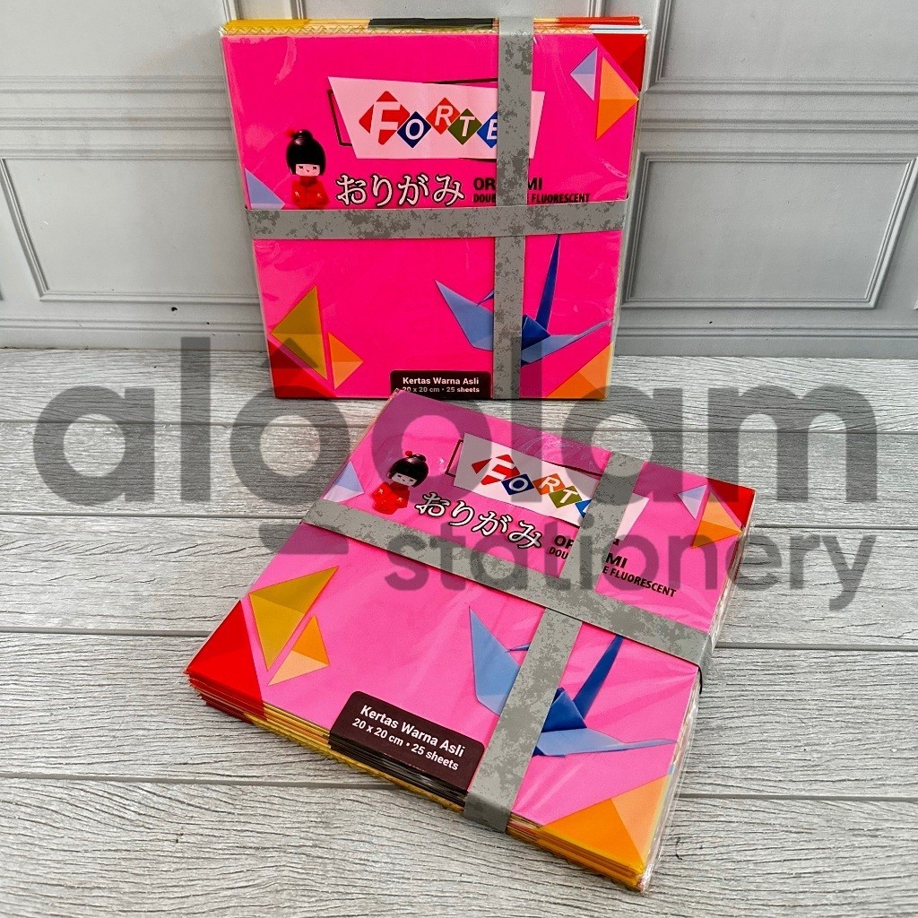 Jual Satu Pack Lembar Kertas Lipat Origami Dua Sisi Warna Forte