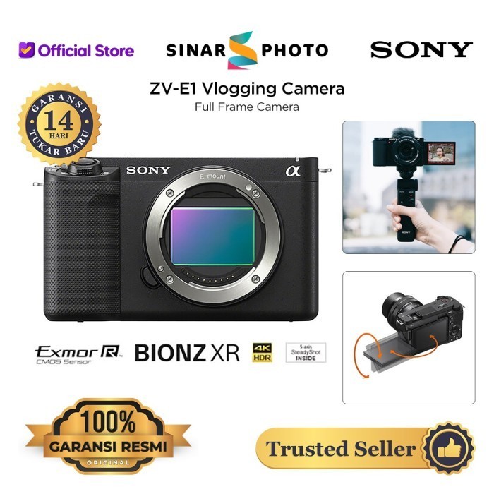 Jual Sony ZV-E1 Body Only Mirrorless Camera Sony ZVE1 ZVE 1 ZV E1 RESMI ...