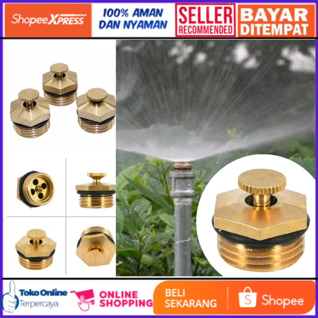 Jual SPRINKLER KUNINGAN SPRAYER ADJUSTABLE SPRAY AIR TAMAN KEBUN ...