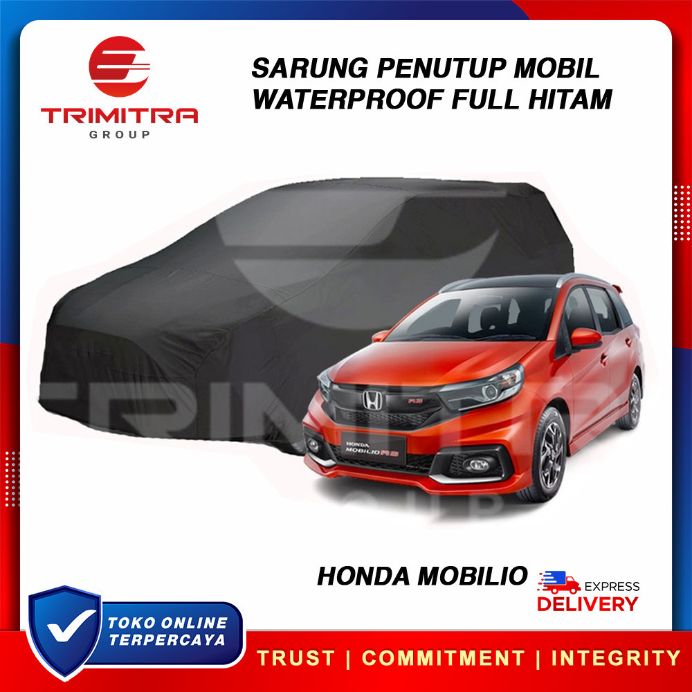 Jual Body Cover Mobil Hitam MOBILIO / Sarung Penutup Mobil Waterproof ...