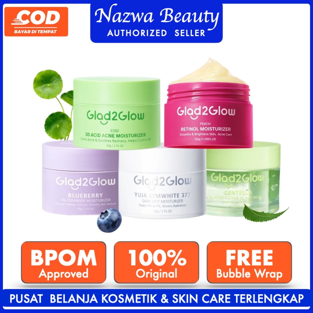 Nazwabeauty Glad2Glow Moisturizer Gel 30g/55g