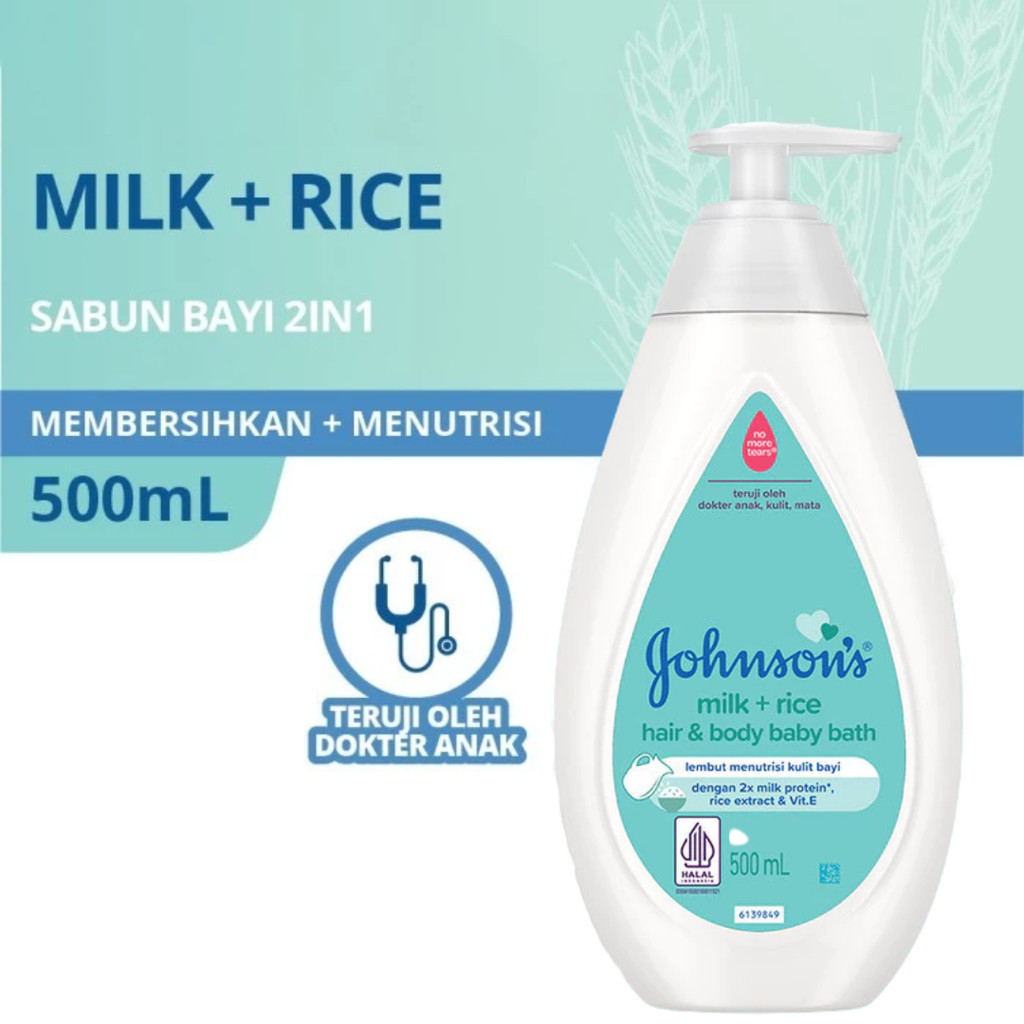 Jual JOHNSON'S Milk + Rice Hair & Body Baby Bath - Sabun Bayi 2in1 ...