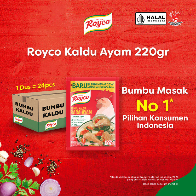 Jual Royco Bumbu Kadu Penyedap Rasa Ayam Beryodium 220g (Isi 24 ...