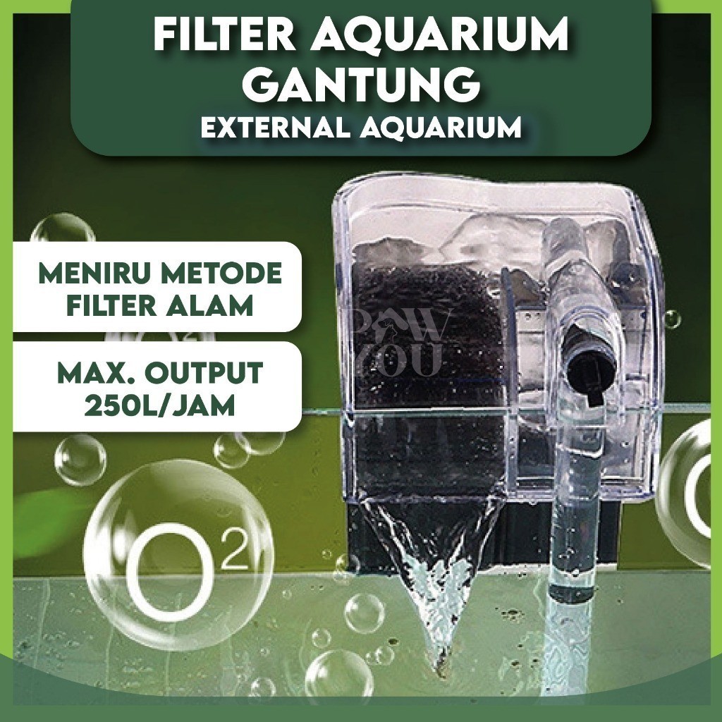 Jual Filter Air Gantung Akuarium 3W 250L/Jam Penyaring Aquarium ...