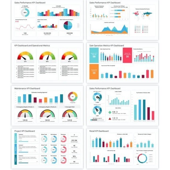 Jual NS KPI Dashboard PowerPoint Template Diagrams | PPT Edit | Shopee ...