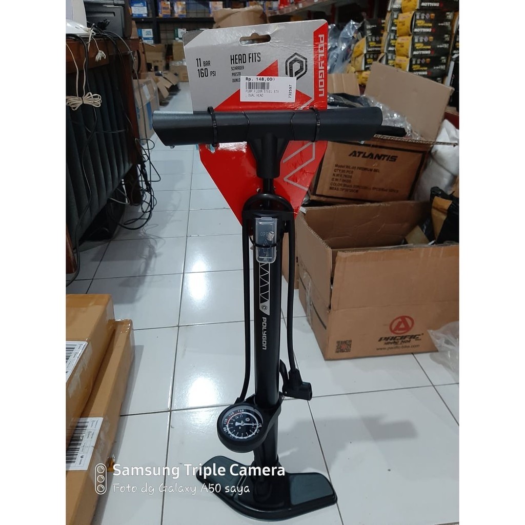 Jual Yj Bj Pompa Lantai Sepeda Floor Pump Polygon Steel Stx Dual