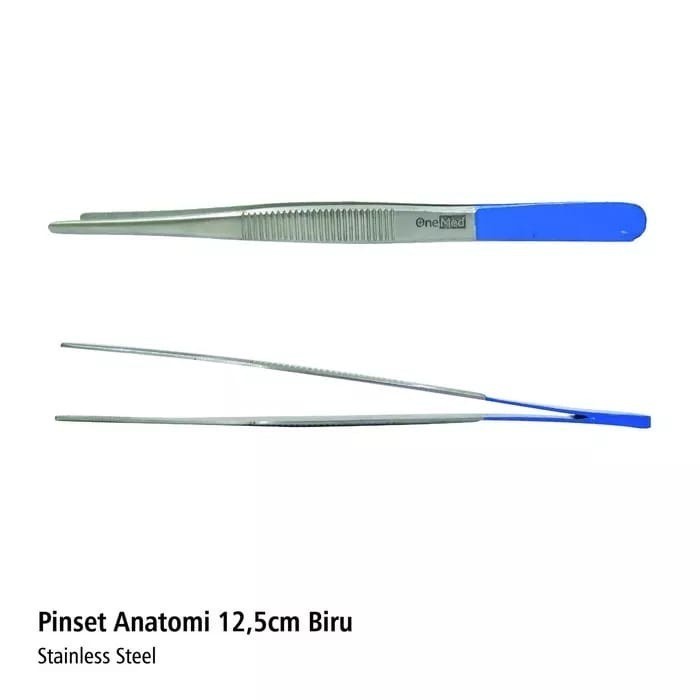 Jual Pinset Anatomis Medis / Anatomi BIRU P3K 12.5cm Stainless Steel ...