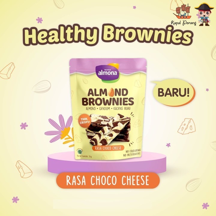 Jual Almona Almond Brownies 50gr - Choco Cheese | Shopee Indonesia