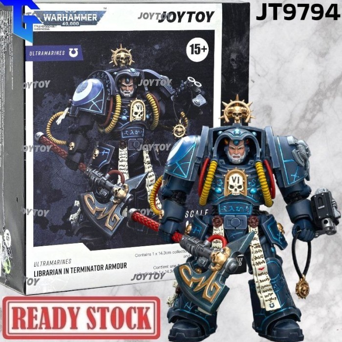 Joy Toy Warhammer 40K Ultramarines Librarian in Terminator Armor 1/18 Action Figure - A-Z Toy Hobby
