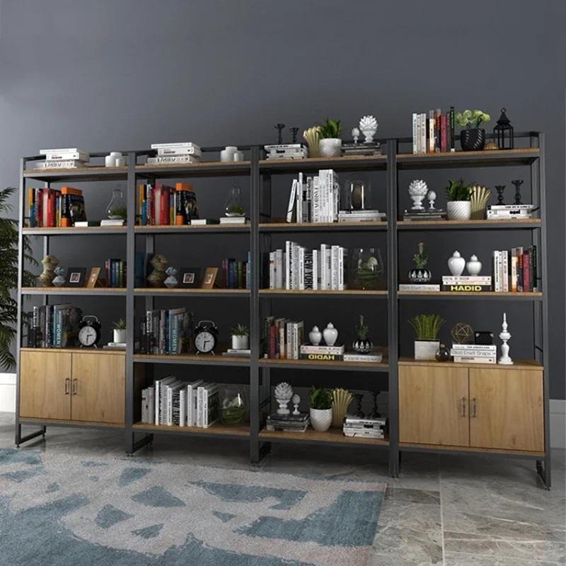 Jual LOFT solid wood display cabinet storage rack commercial shelf ...