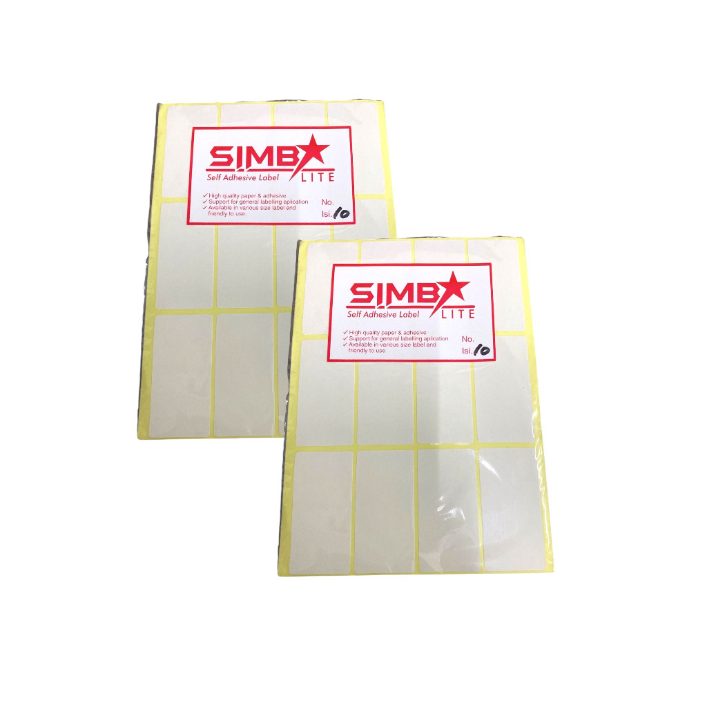 Jual Label Stiker Simba No 103 Isi 10 Lembar Sticker Label Undangan ...