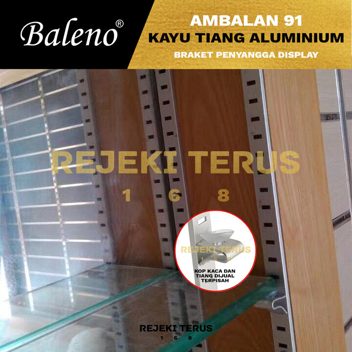 Jual Ambalan 91 Kayu Tiang Aluminium Rak Bracket Braket Penyangga ...