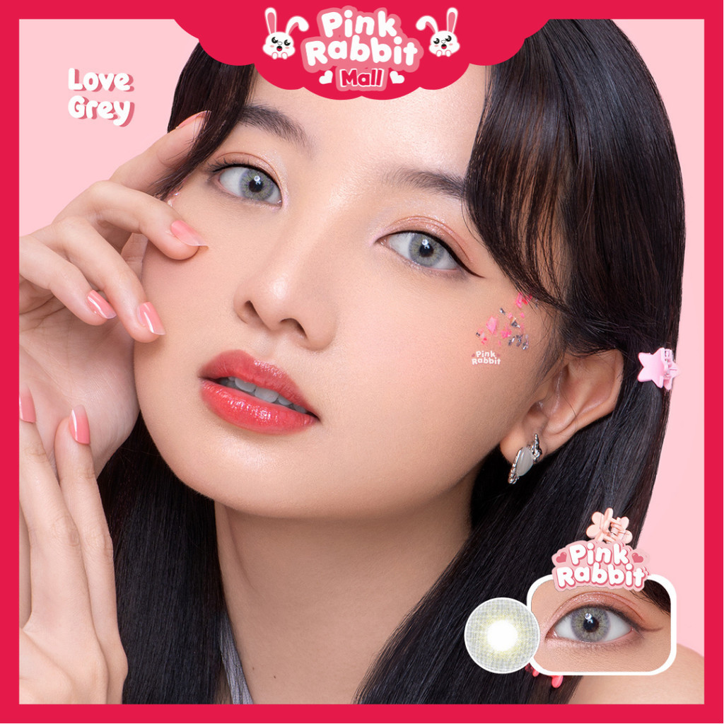 Jual Pink Rabbit Softlens Minus Love Grey Aman Nyaman Normal dan -0.50 ...