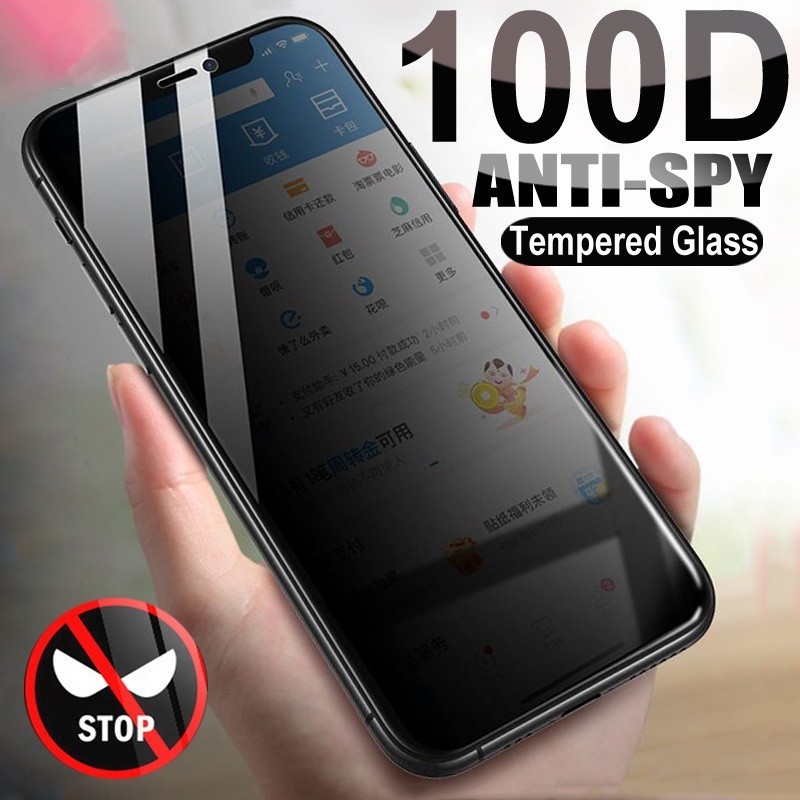 Protège-écran Verre Trempé Anti-espion Pour IPhone 11 à 16 - Noir KENNAGE Neuf