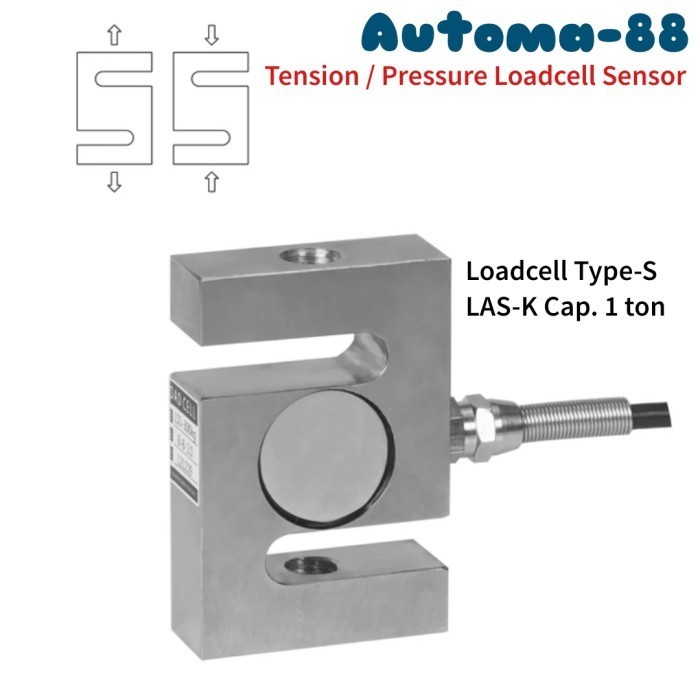Jual MN08 Loadcell Type-S LAS-K 1t 1ton 1 ton Pressure Tension Load ...