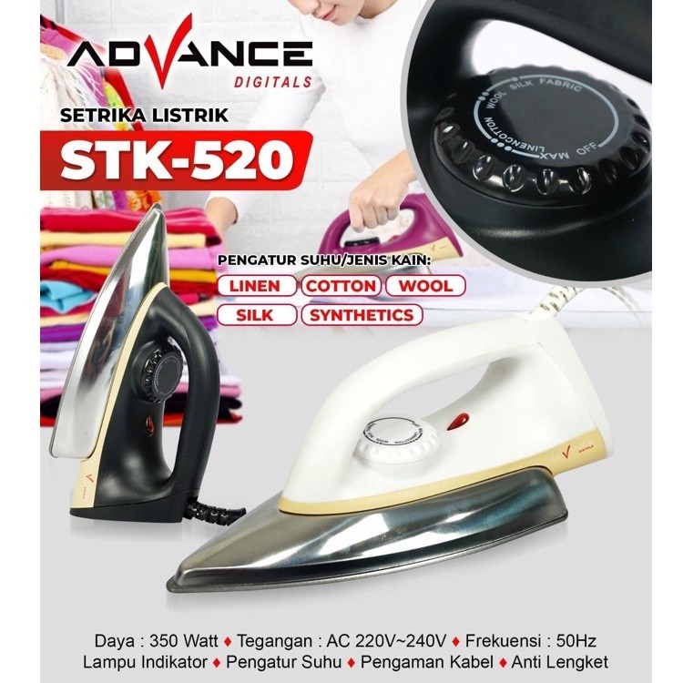 Jual Advance STK520 Setrika listrik Gosokan pakaian setrika pakaian ...