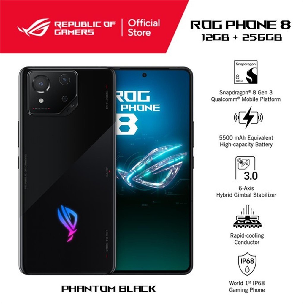 新品】ROG Phone 8 12GB+256GB ブラック グローバルrom