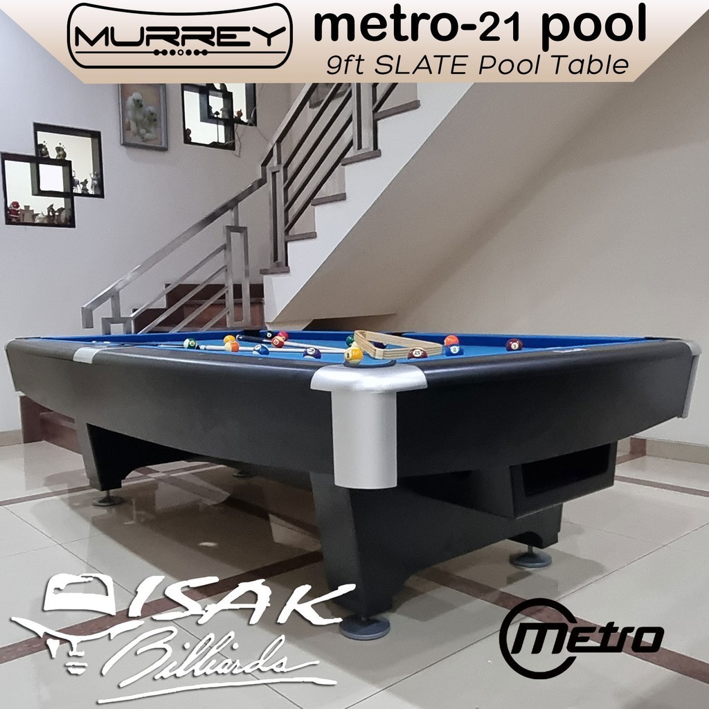 Jual Murrey Metro-21 PRO TV 9 ft Slate Pool Table - Meja Billiard ...