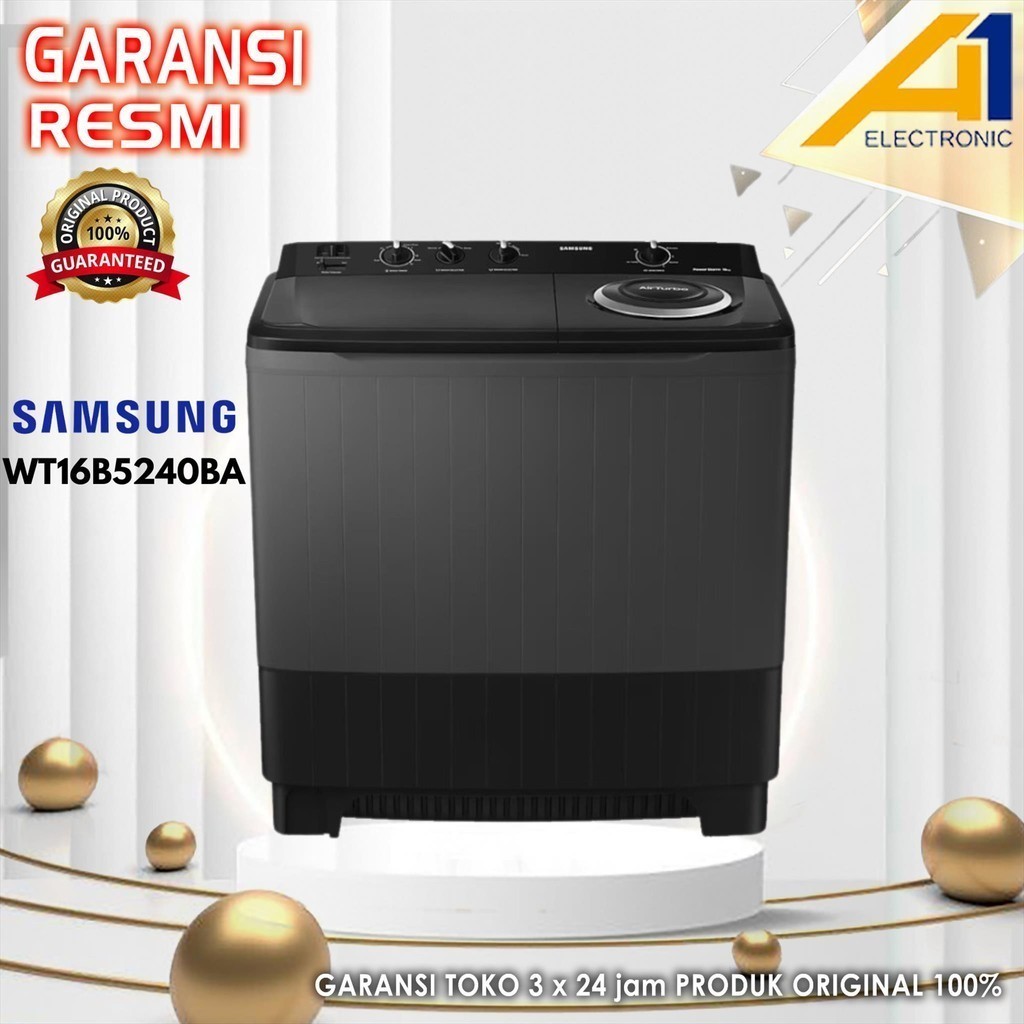 Jual Mesin Cuci SAMSUNG WT16B5240BA / WT16 2 Tabung Twin Tub 16 Kg ...