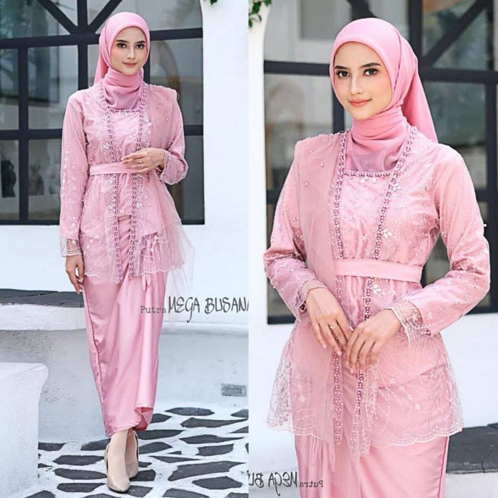 Jual Kebaya Wisuda Kutu Baru Payet Selendang Modern 2023 Premium Hijab ...