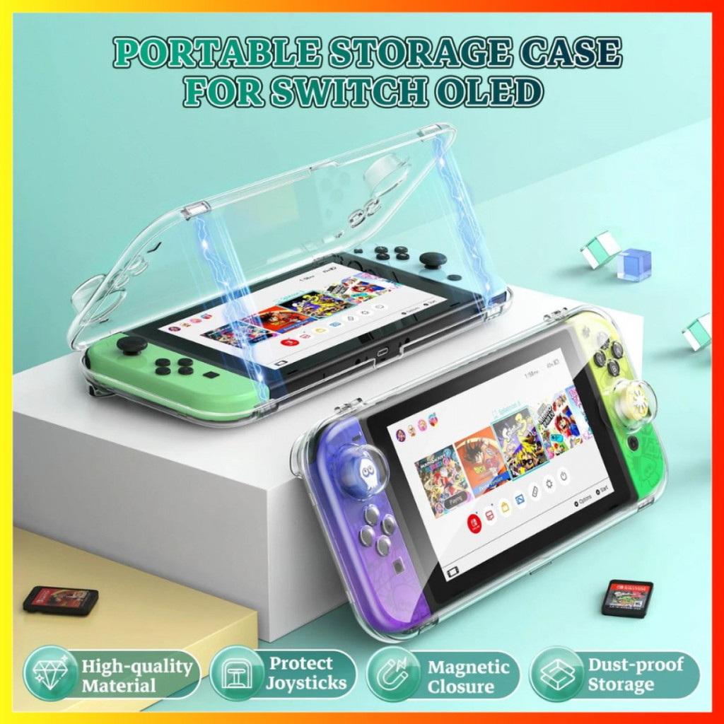 Jual Nintendo Switch OLED Portable Storage Magnetic Transparent Crystal ...