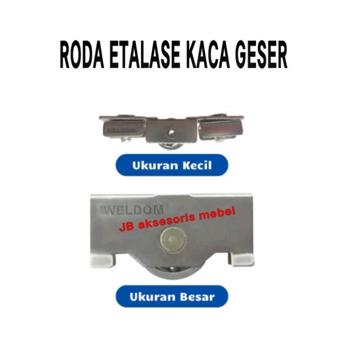 Jual RODA SHOWCASE BESAR / RODA RELL REL RAIL ETALASE LEMARI KACA ...