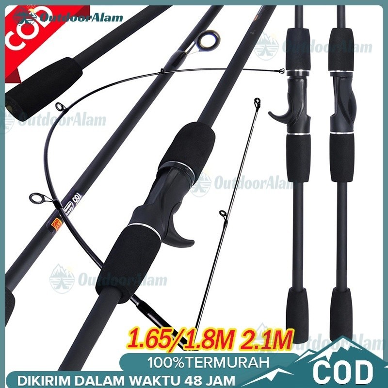 Jual Joran Pancing Carbon Fiber Telescopic 2 Segments 1.6M-2.1M Fishing ...