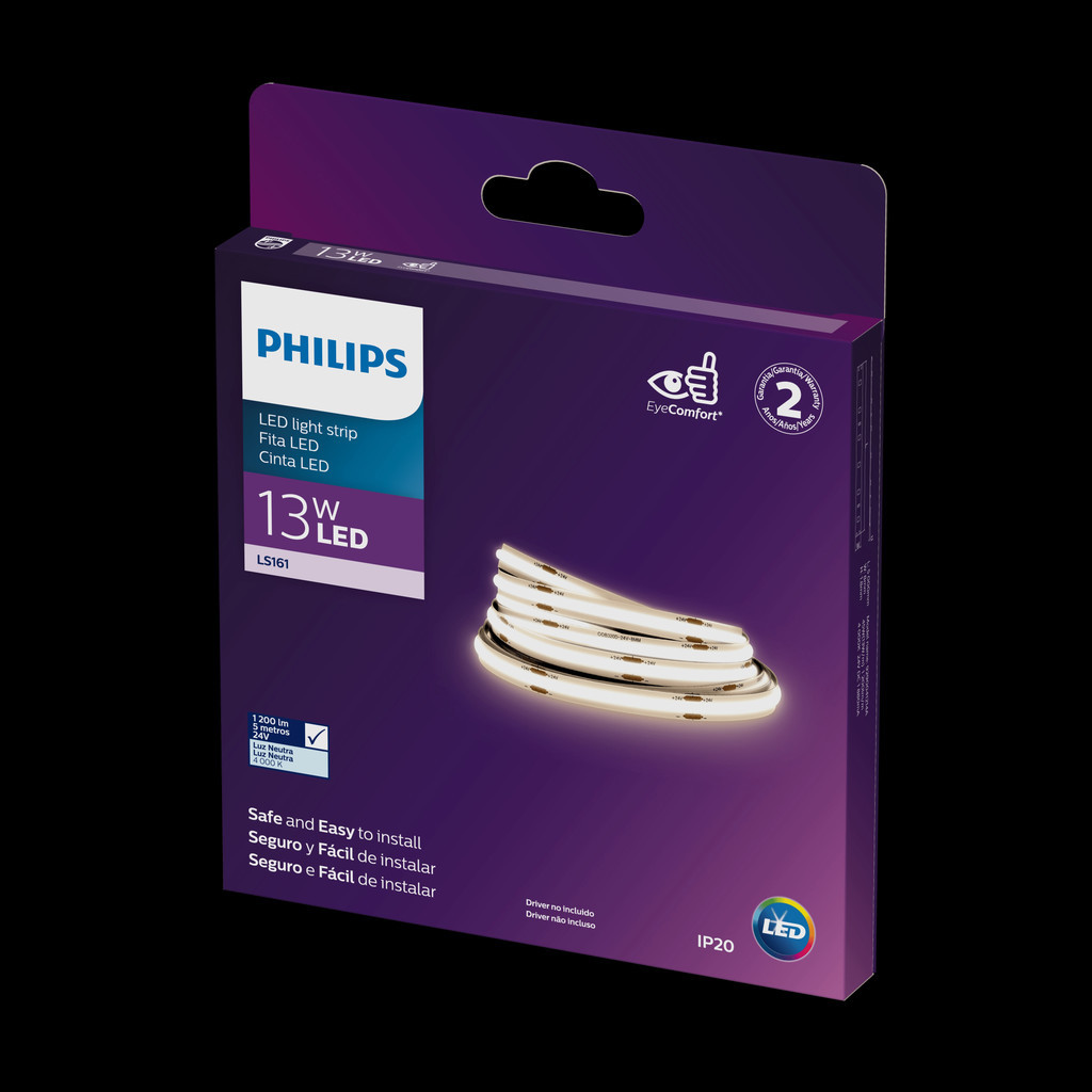 Jual Lampu Philips LED Strip LS161 COB 13W 4000K 5M 24V Semi-Putih ...