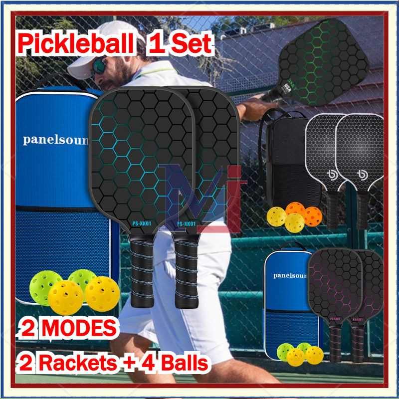Jual [COD] Pickleball 1 Set Pickleball Paddle Set Fiberglass Pickleball ...