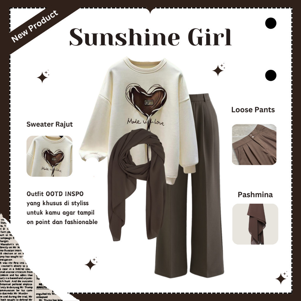 Jual Produk Baru Sunshine Girl Senadaoutfit Outfit Set Korean