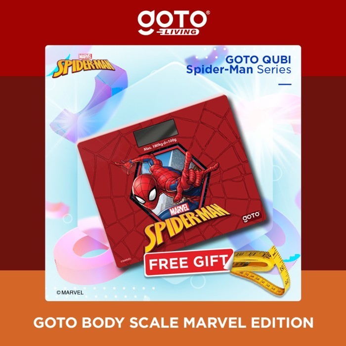 Jual Malaga Qubi X Marvel Timbangan Berat Badan Digital Kaca Baterai ...