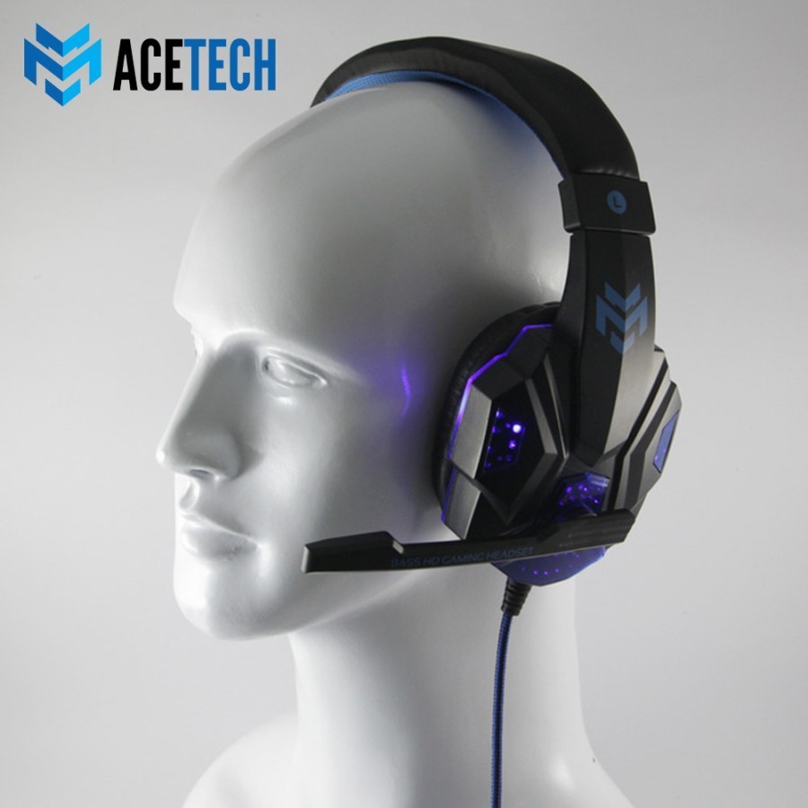 Jual Headset Gaming Microphone + Dynamic LED - PC & HP | Soft Cushion ...