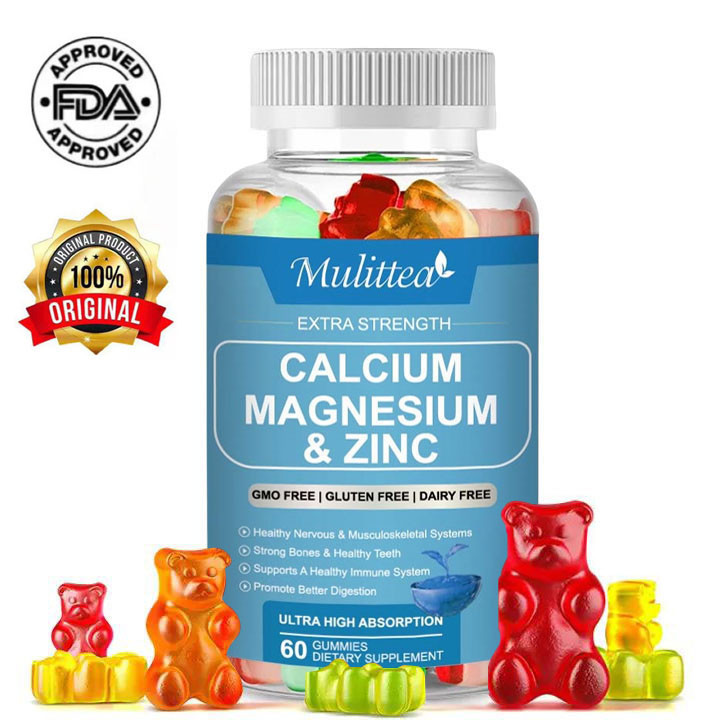 Jual Mulittea Calcium Magnesium and Zinc Gummies with Vitamin D3 ...