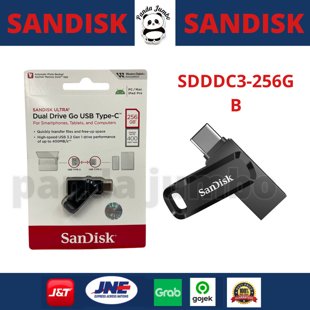Jual Flashdisk OTG 256GB SanDisk Ultra Dual Drive Go USB Type-C SDDDC3 ...